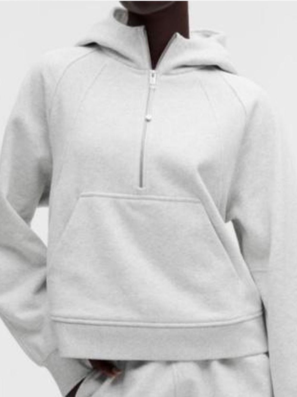 lululemon athletica Light Gray Quarter-Zip Hoodie